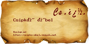 Csipkó Ábel névjegykártya